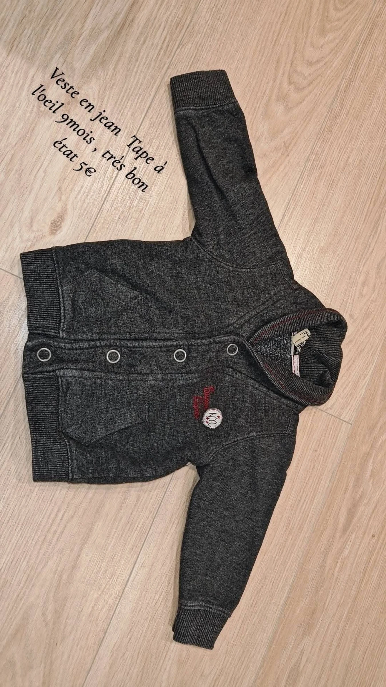Veste en jean 9mois tape a l'oeil 🌹
